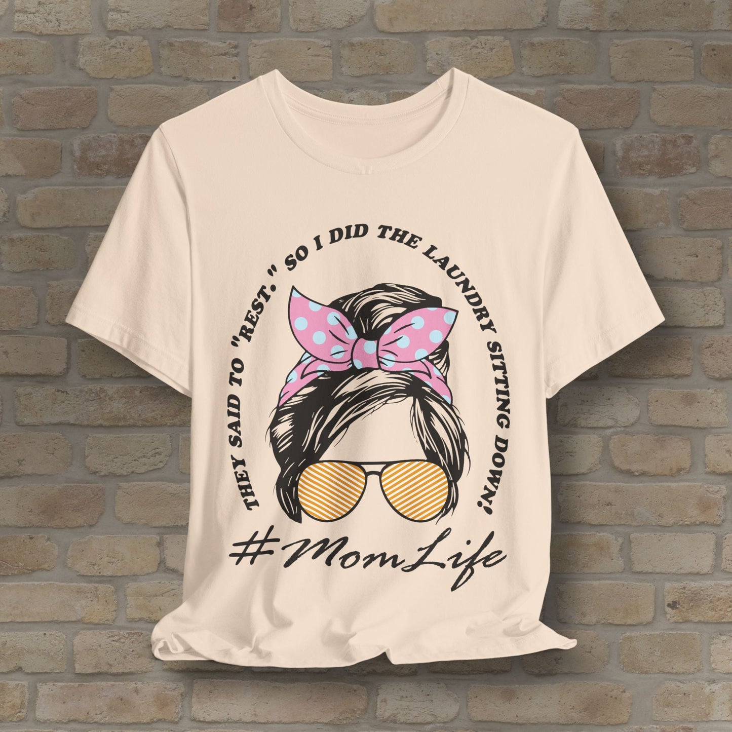 Graphic & Text T-Shirts Rest By Doing Laundry Sitting Down Tee - Vibrant Styles