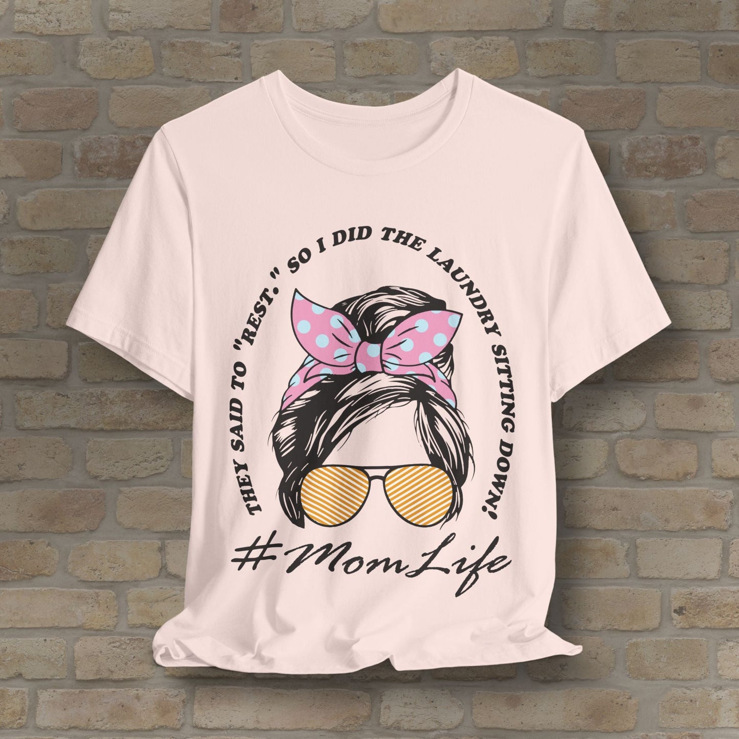 Graphic & Text T-Shirts Rest By Doing Laundry Sitting Down Tee - Vibrant Styles