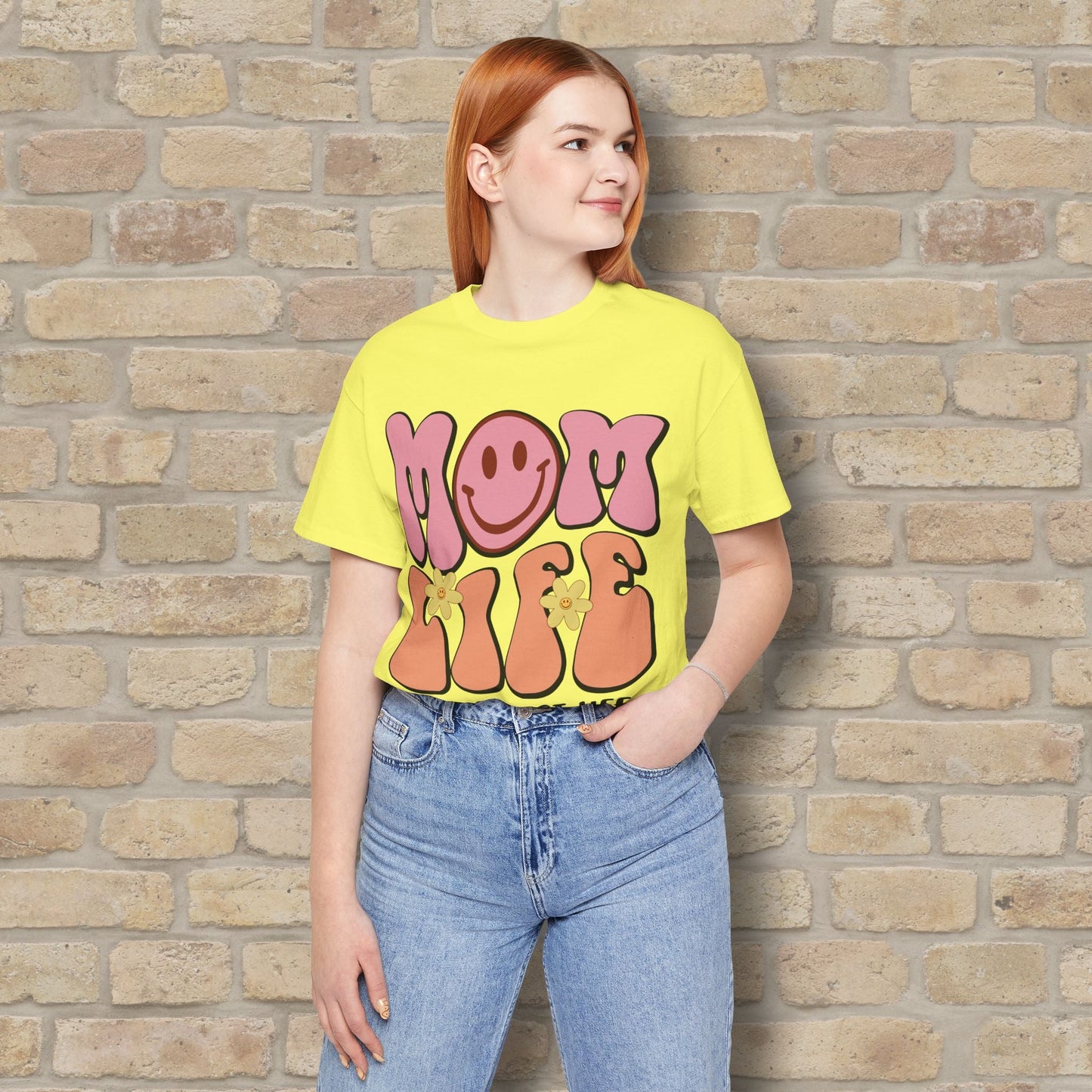 Mostly Text T-Shirts Retro Mom Life Tee - Vibrant Styles