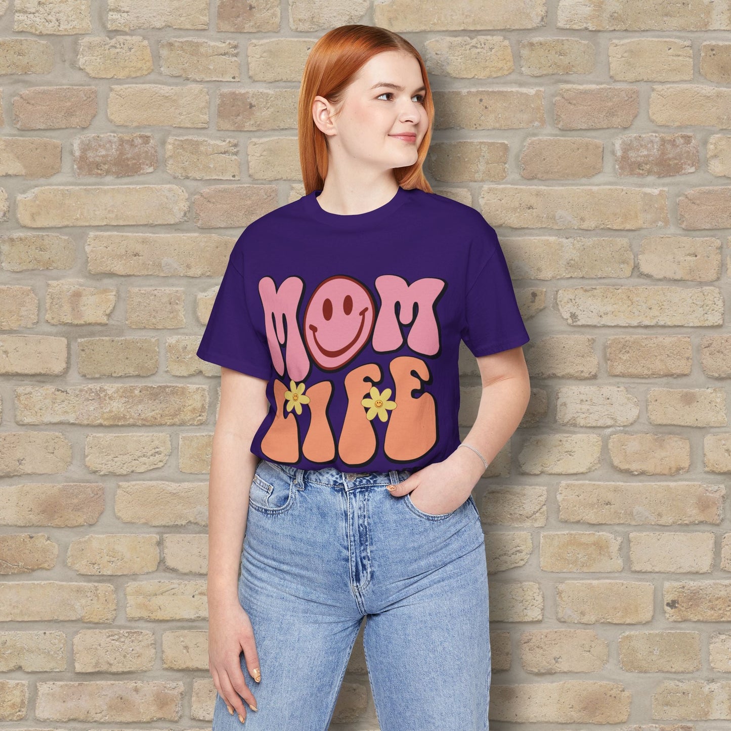 Mostly Text T-Shirts Retro Mom Life Tee - Vibrant Styles