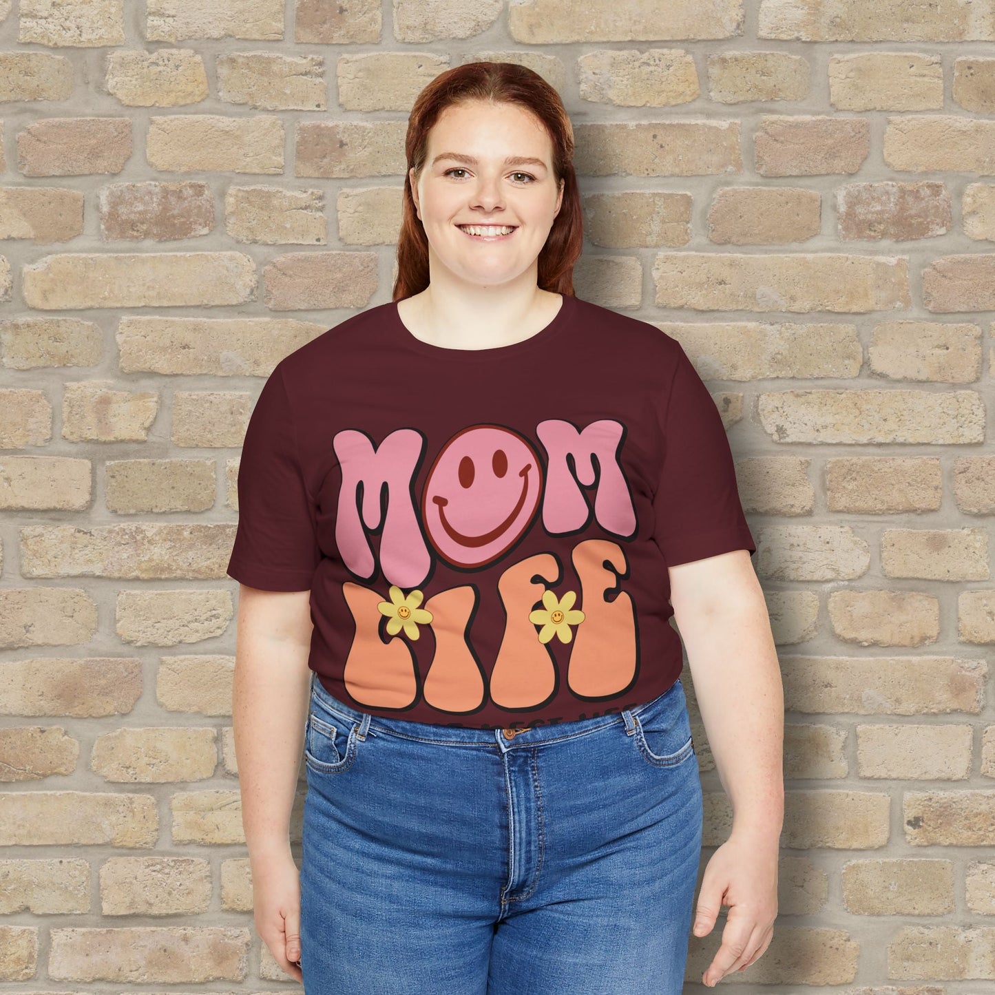 Mostly Text T-Shirts Retro Mom Life Tee - Vibrant Styles