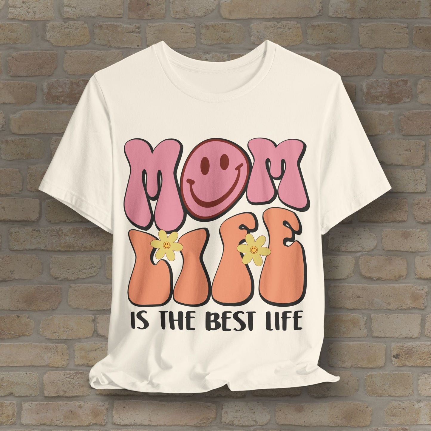 Mostly Text T-Shirts Retro Mom Life Tee - Vibrant Styles