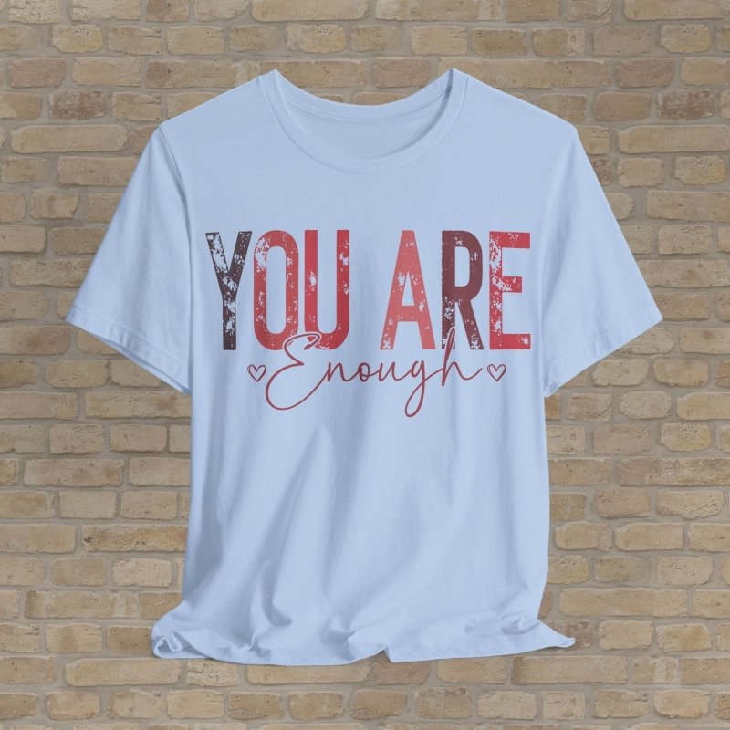 Mostly Text T-Shirts Self - Worth Reminder Tee - Vibrant Styles