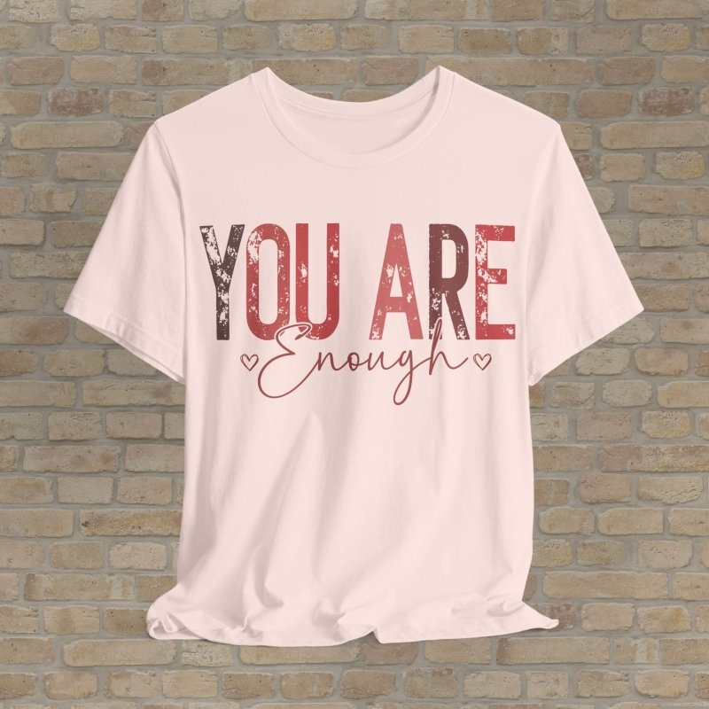 Mostly Text T-Shirts Self - Worth Reminder Tee - Vibrant Styles