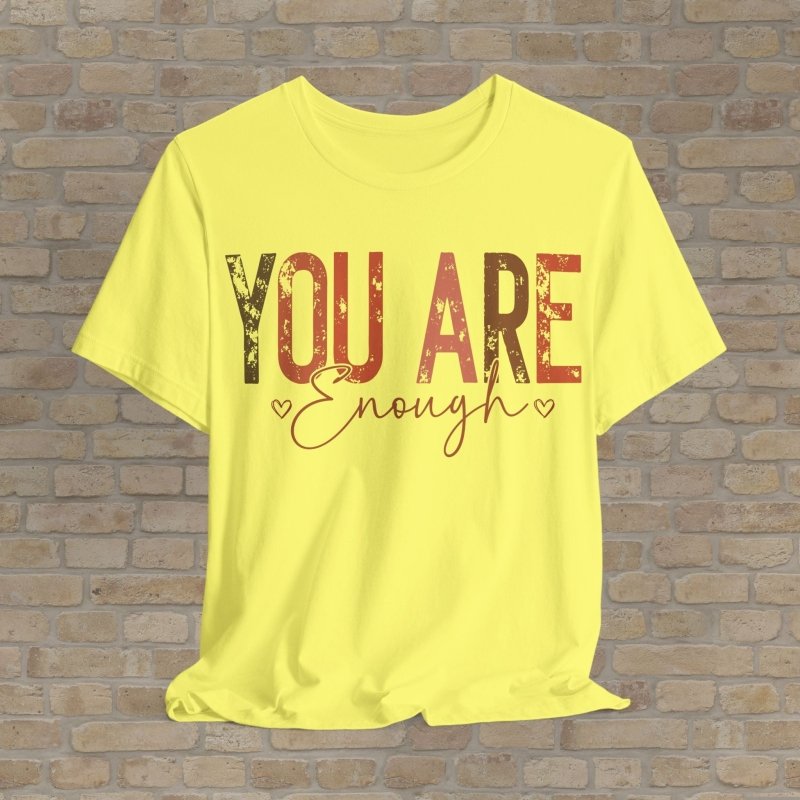 Mostly Text T-Shirts Self - Worth Reminder Tee - Vibrant Styles