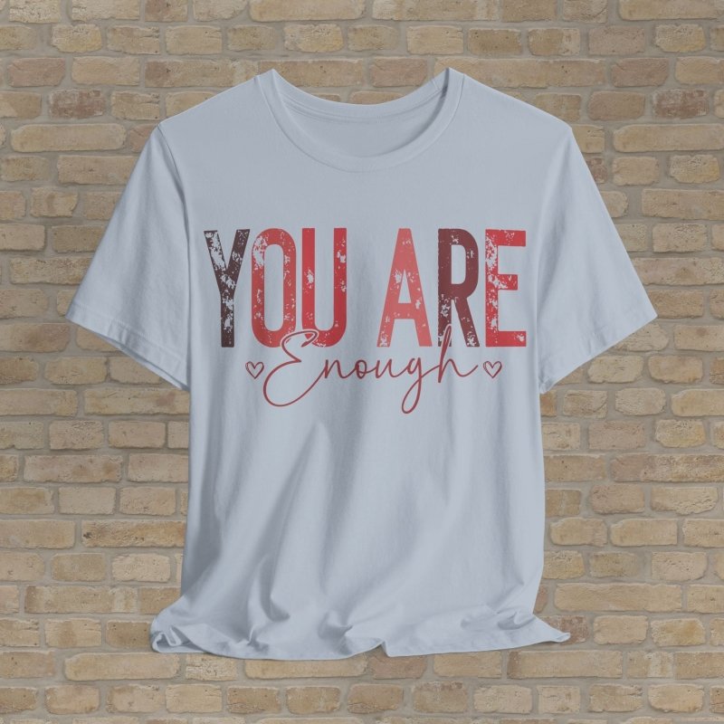 Mostly Text T-Shirts Self - Worth Reminder Tee - Vibrant Styles