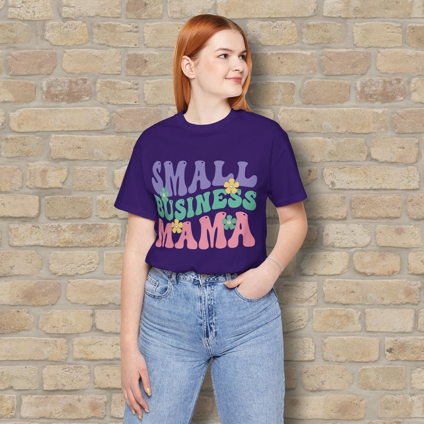 Mostly Text T-Shirts Small Business Mama Tee - Vibrant Styles