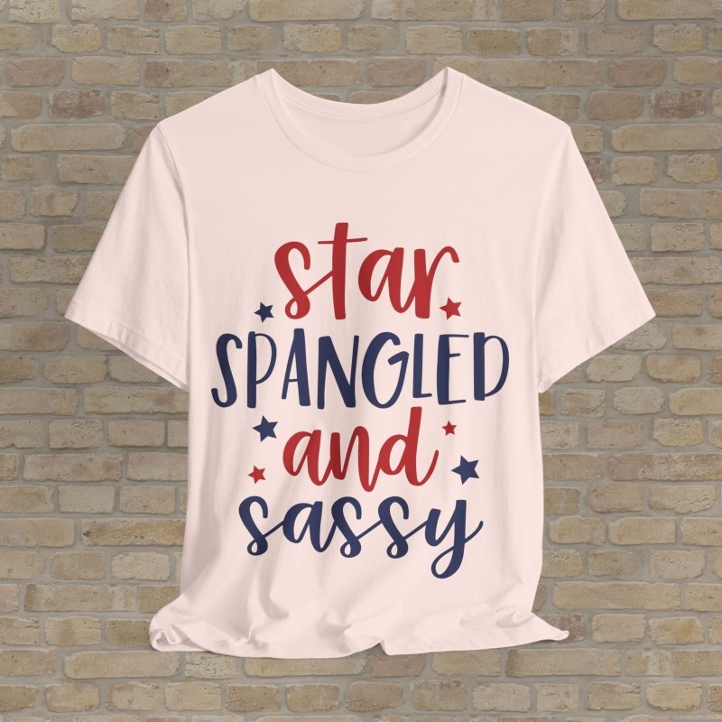 Mostly Text T-Shirts Star Spangled Sass Tee - Vibrant Styles