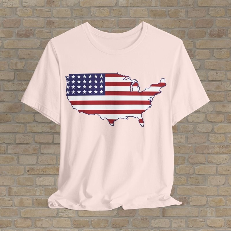 Graphic Only T-Shirt Stars & Stripes Map Tee - Vibrant Styles