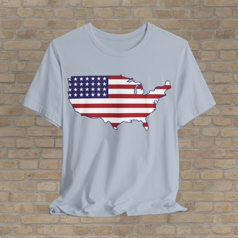 Graphic Only T-Shirt Stars & Stripes Map Tee - Vibrant Styles
