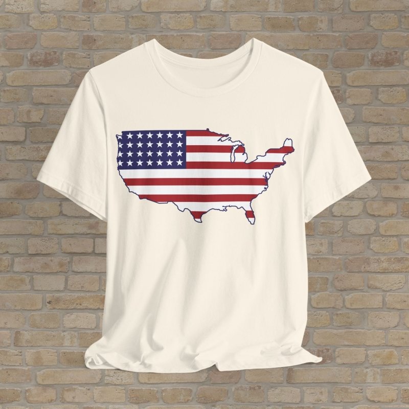 Graphic Only T-Shirt Stars & Stripes Map Tee - Vibrant Styles