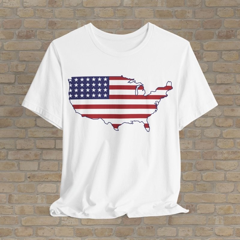 Graphic Only T-Shirt Stars & Stripes Map Tee - Vibrant Styles