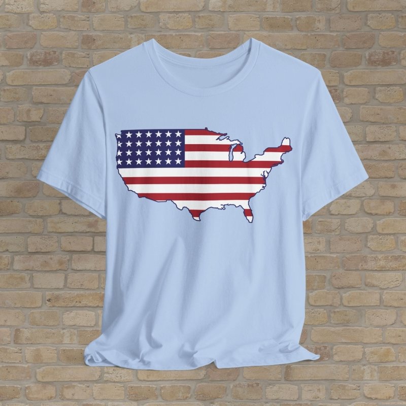 Graphic Only T-Shirt Stars & Stripes Map Tee - Vibrant Styles