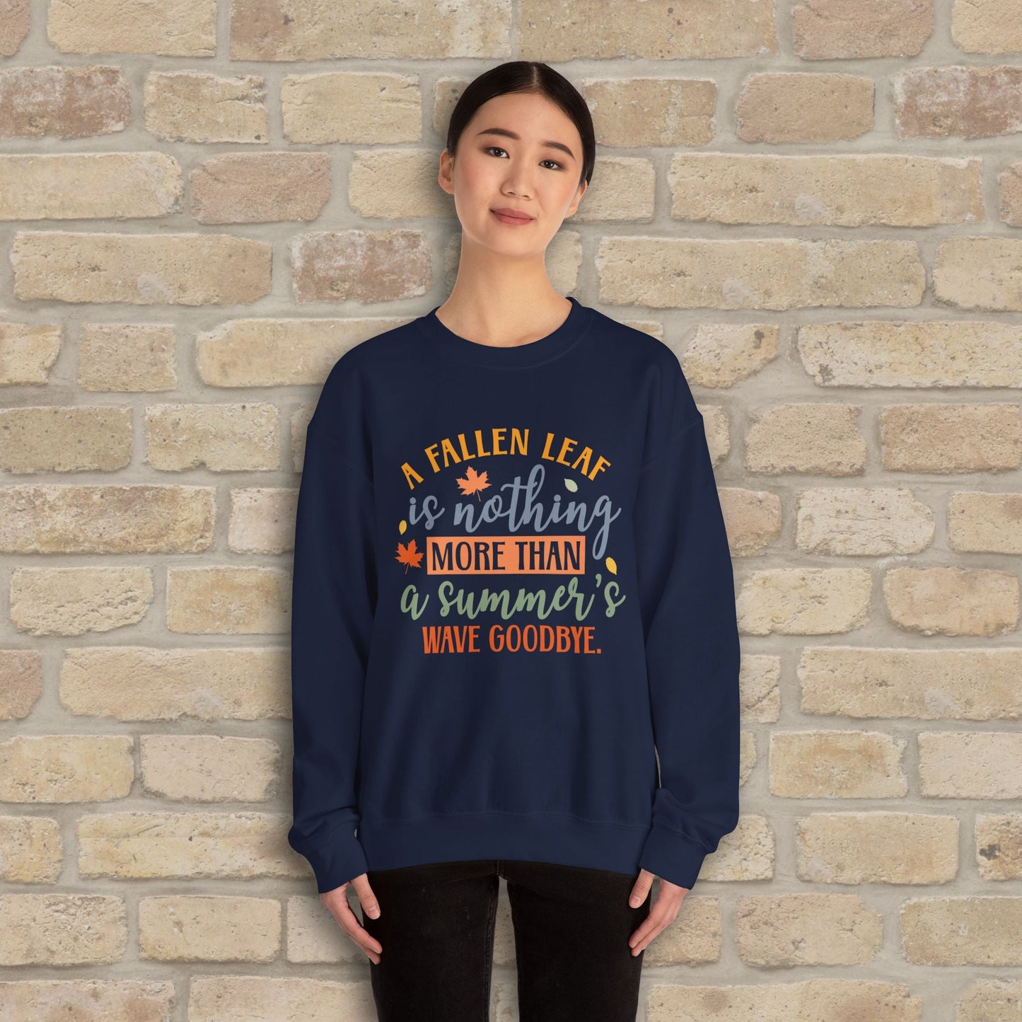 Mostly Text Summer's Wave Goodbye Sweatshirt - Vibrant Styles