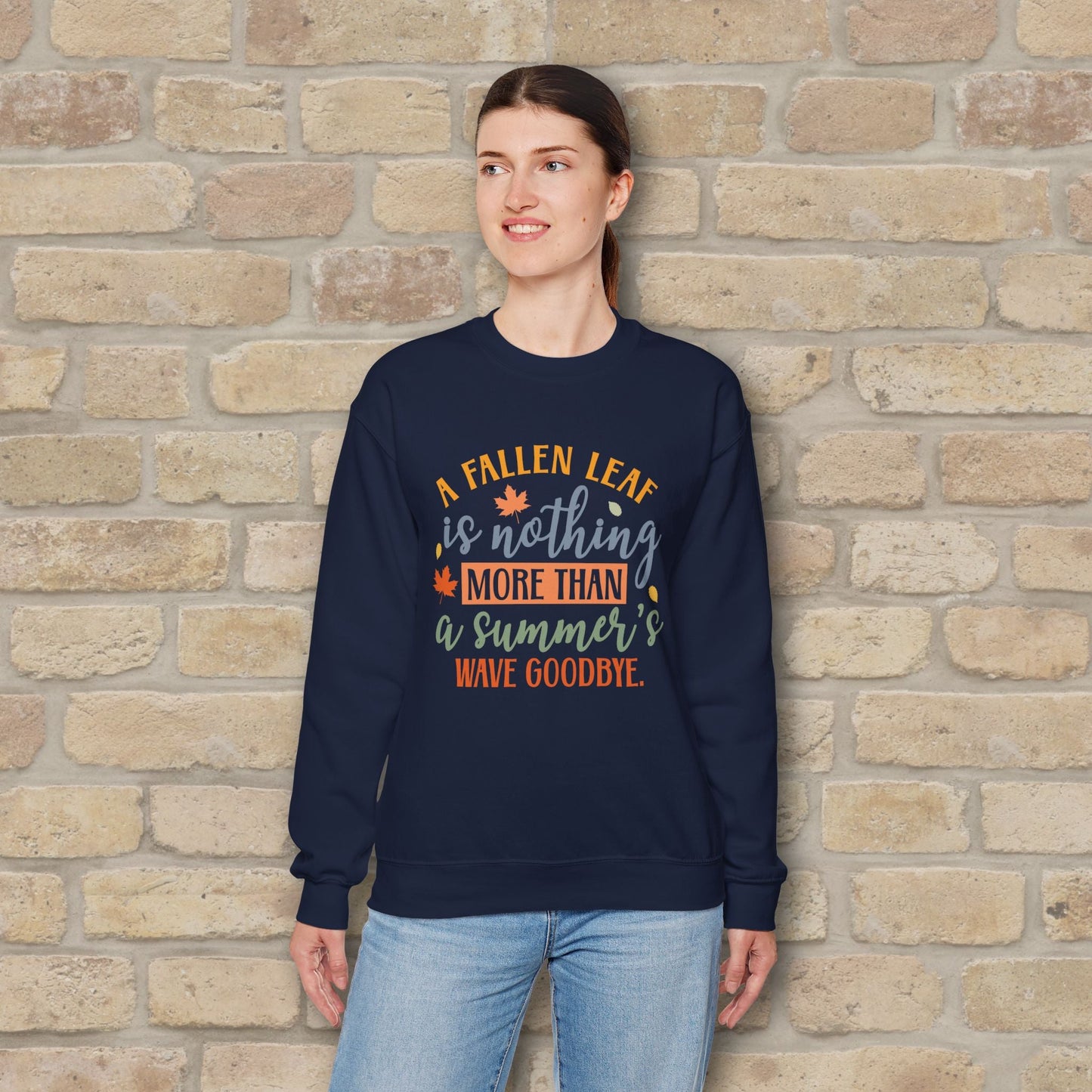 Mostly Text Summer's Wave Goodbye Sweatshirt - Vibrant Styles