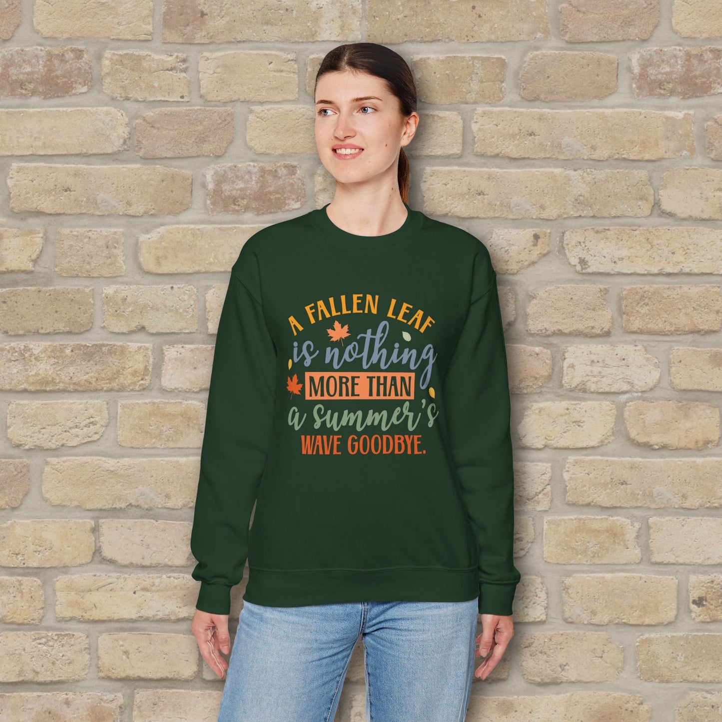 Mostly Text Summer's Wave Goodbye Sweatshirt - Vibrant Styles