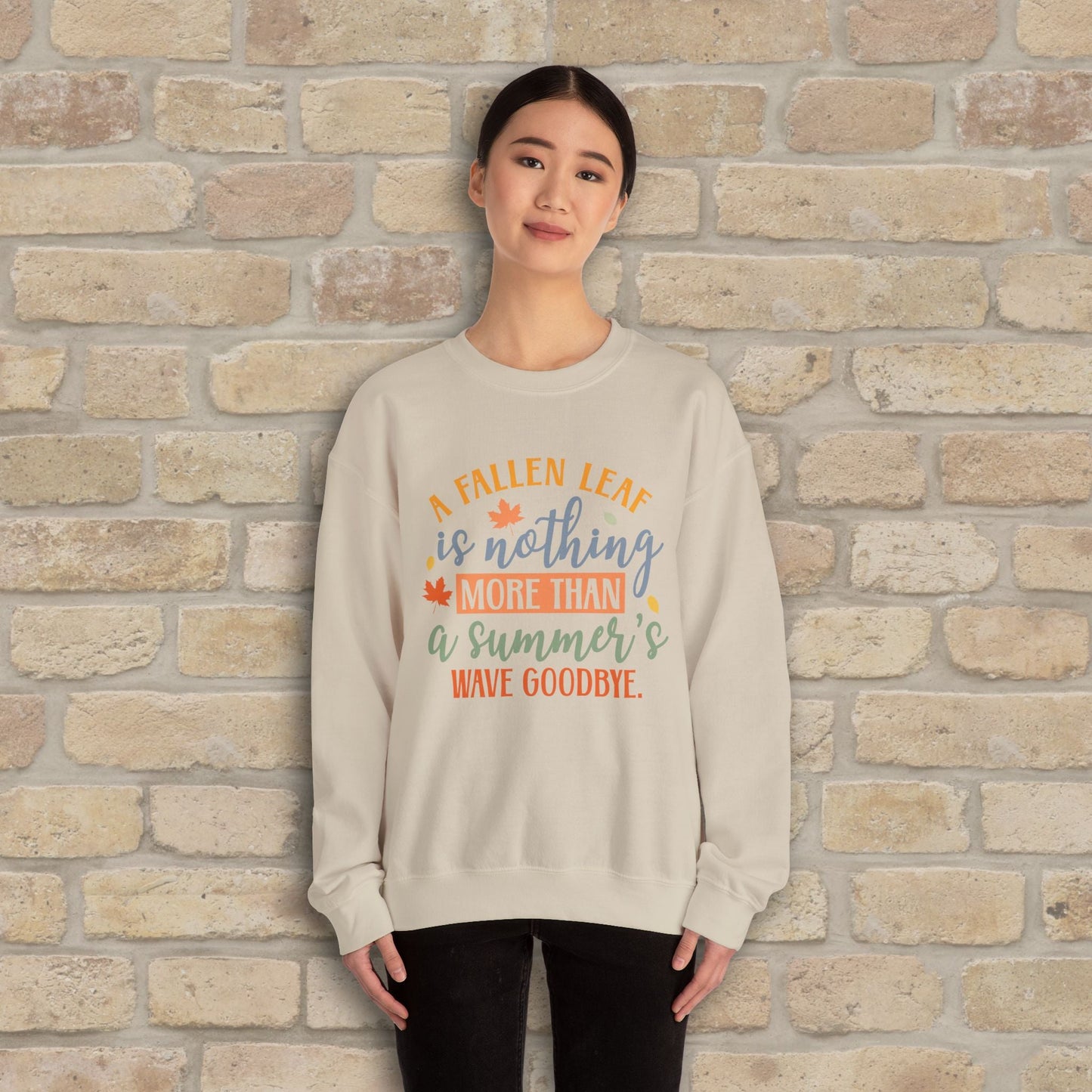 Mostly Text Summer's Wave Goodbye Sweatshirt - Vibrant Styles