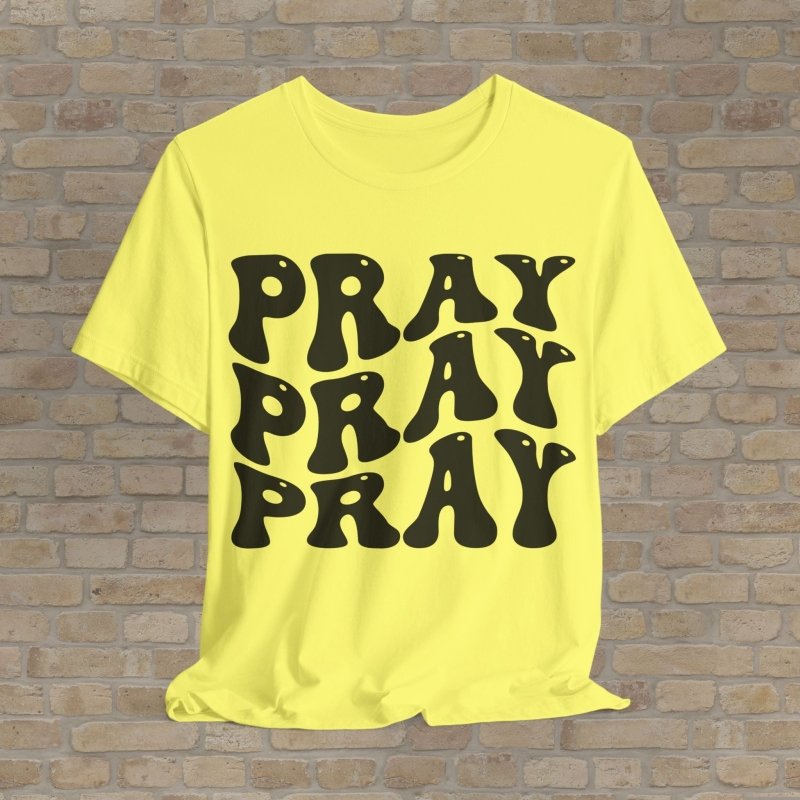 Text Only T-Shirts Triple Prayer Power Tee - Vibrant Styles