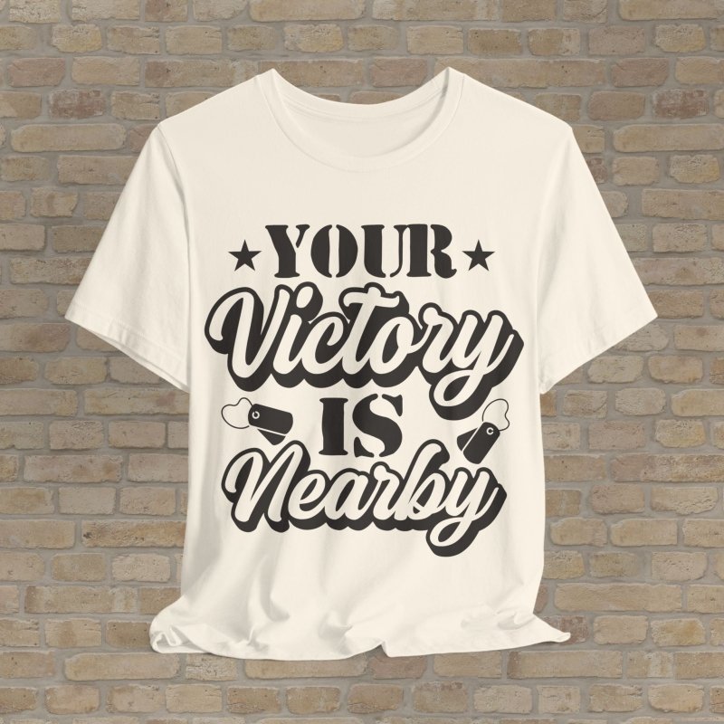 Mostly Text T-Shirts Victory Awaits Tee - Vibrant Styles