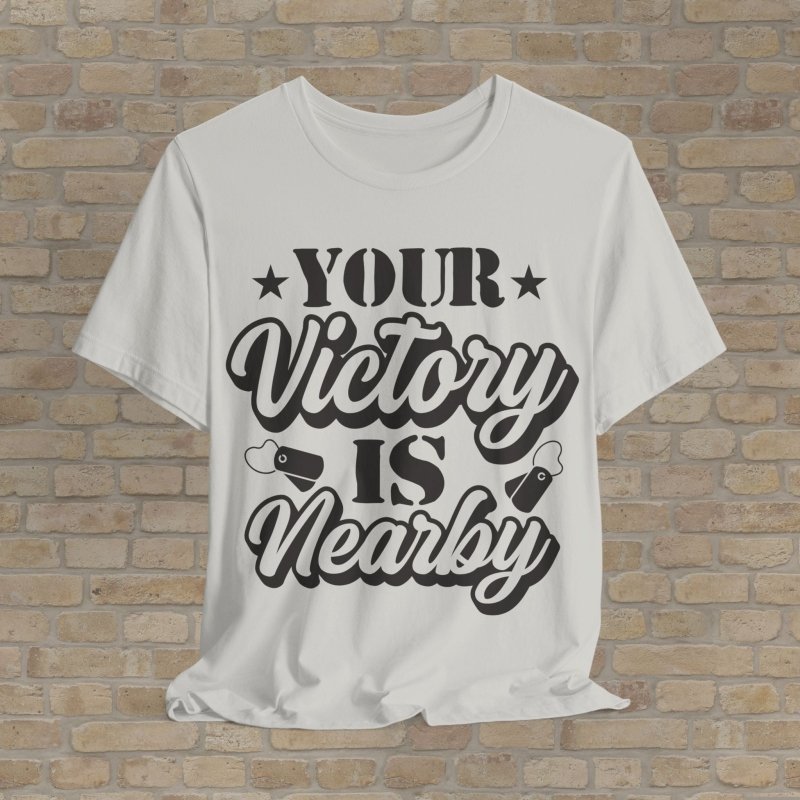 Mostly Text T-Shirts Victory Awaits Tee - Vibrant Styles