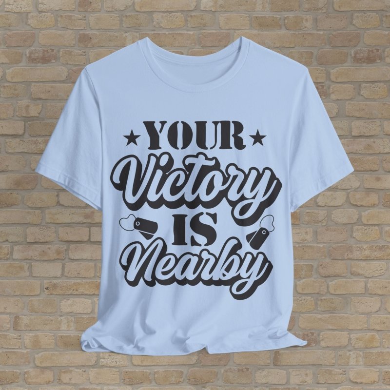 Mostly Text T-Shirts Victory Awaits Tee - Vibrant Styles