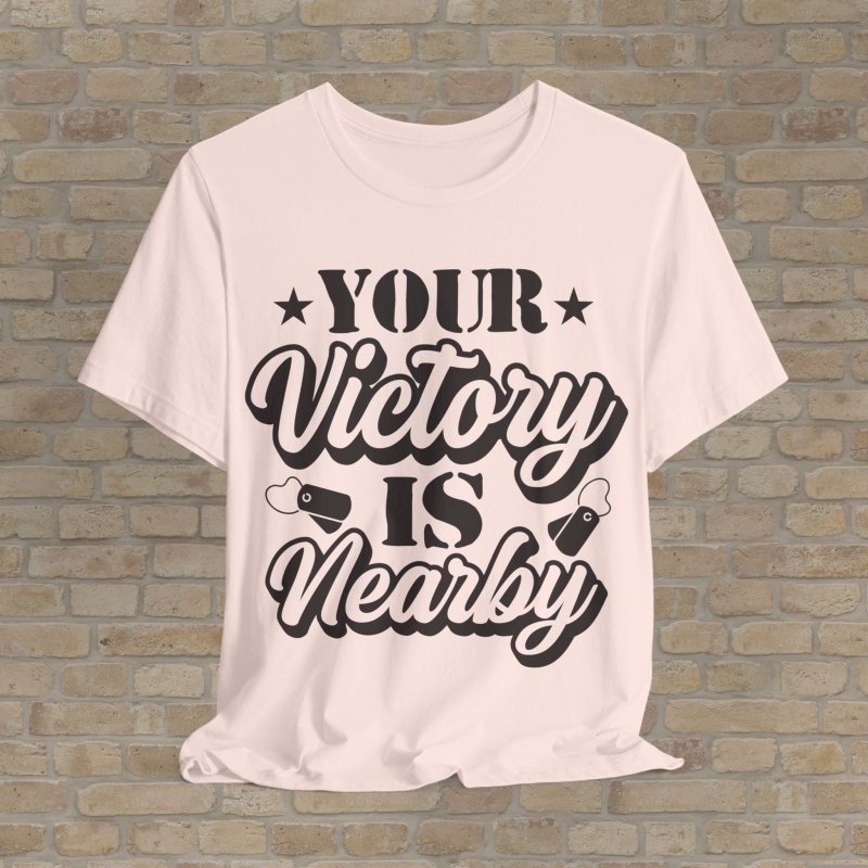Mostly Text T-Shirts Victory Awaits Tee - Vibrant Styles