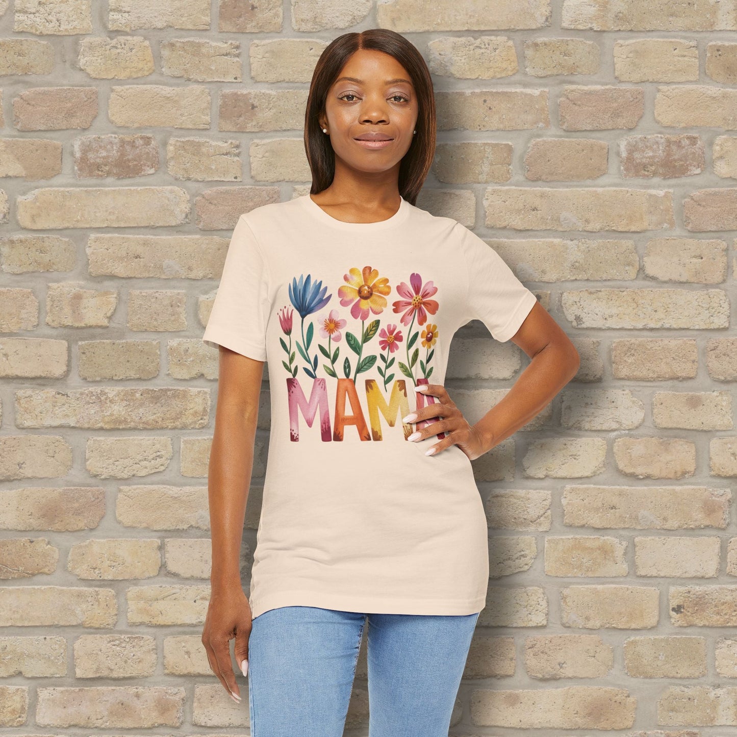 Graphic & Text T-Shirts Watercolor Garden Mama Tee - Vibrant Styles