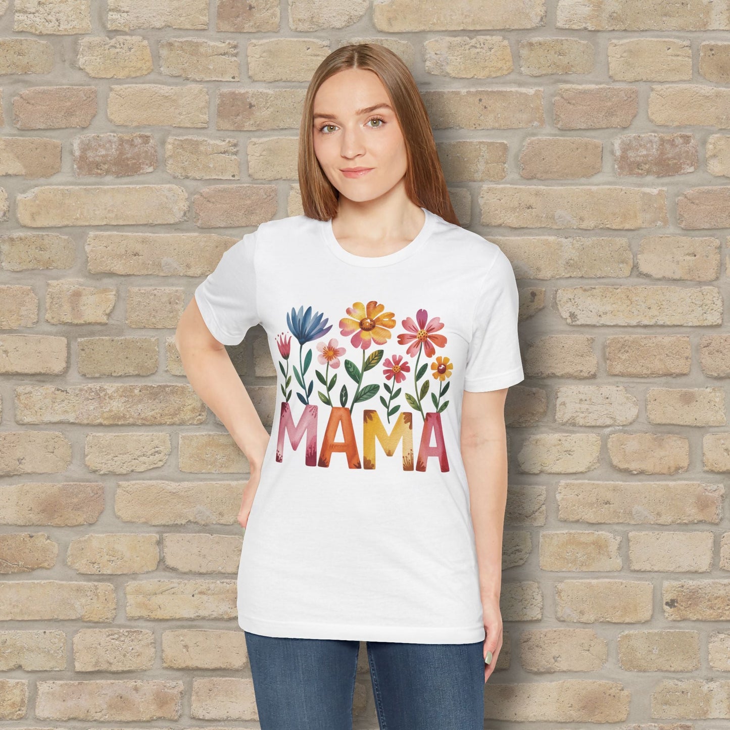 Graphic & Text T-Shirts Watercolor Garden Mama Tee - Vibrant Styles