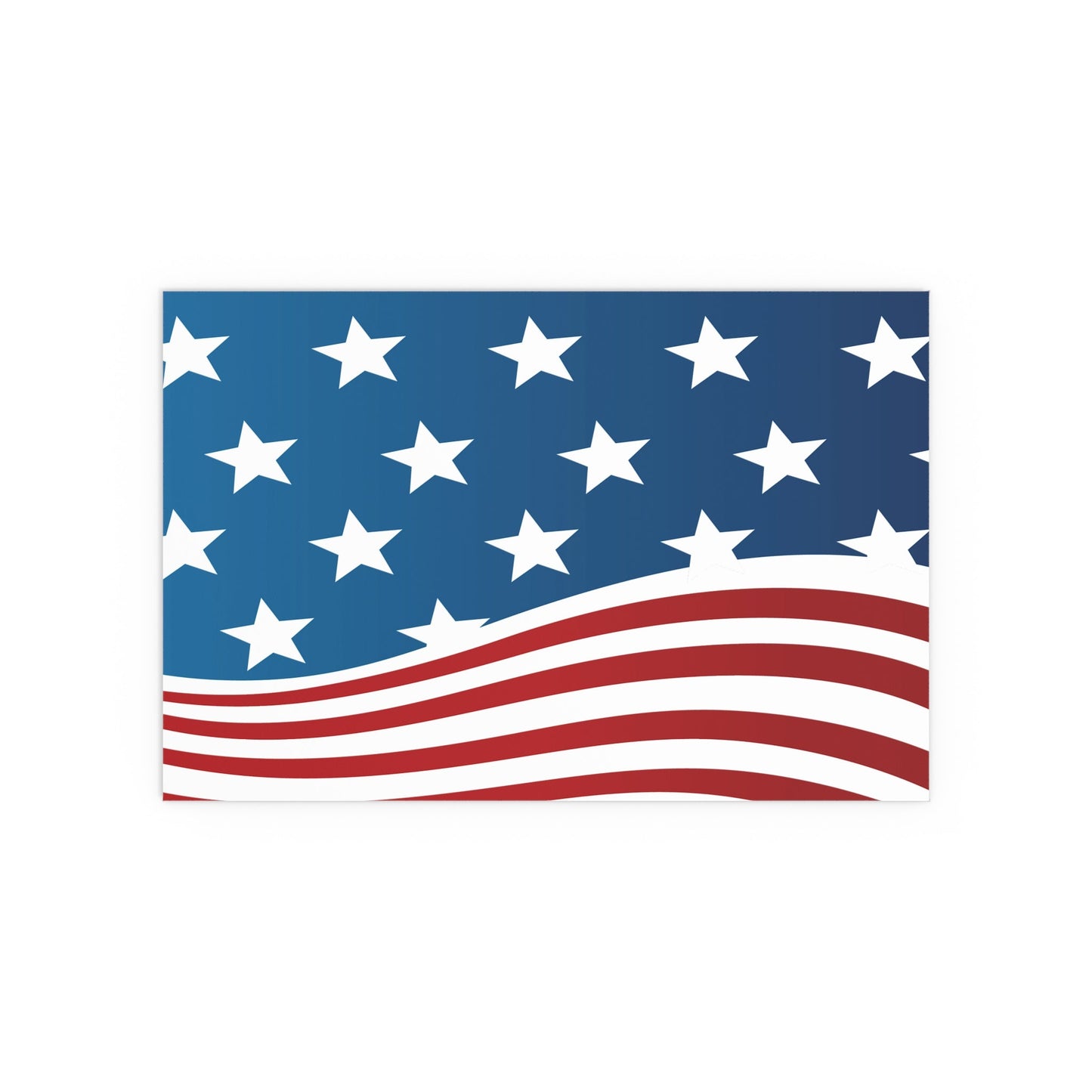 Poster Wave of Stars & Stripes Poster (Water Proof) - Vibrant Styles
