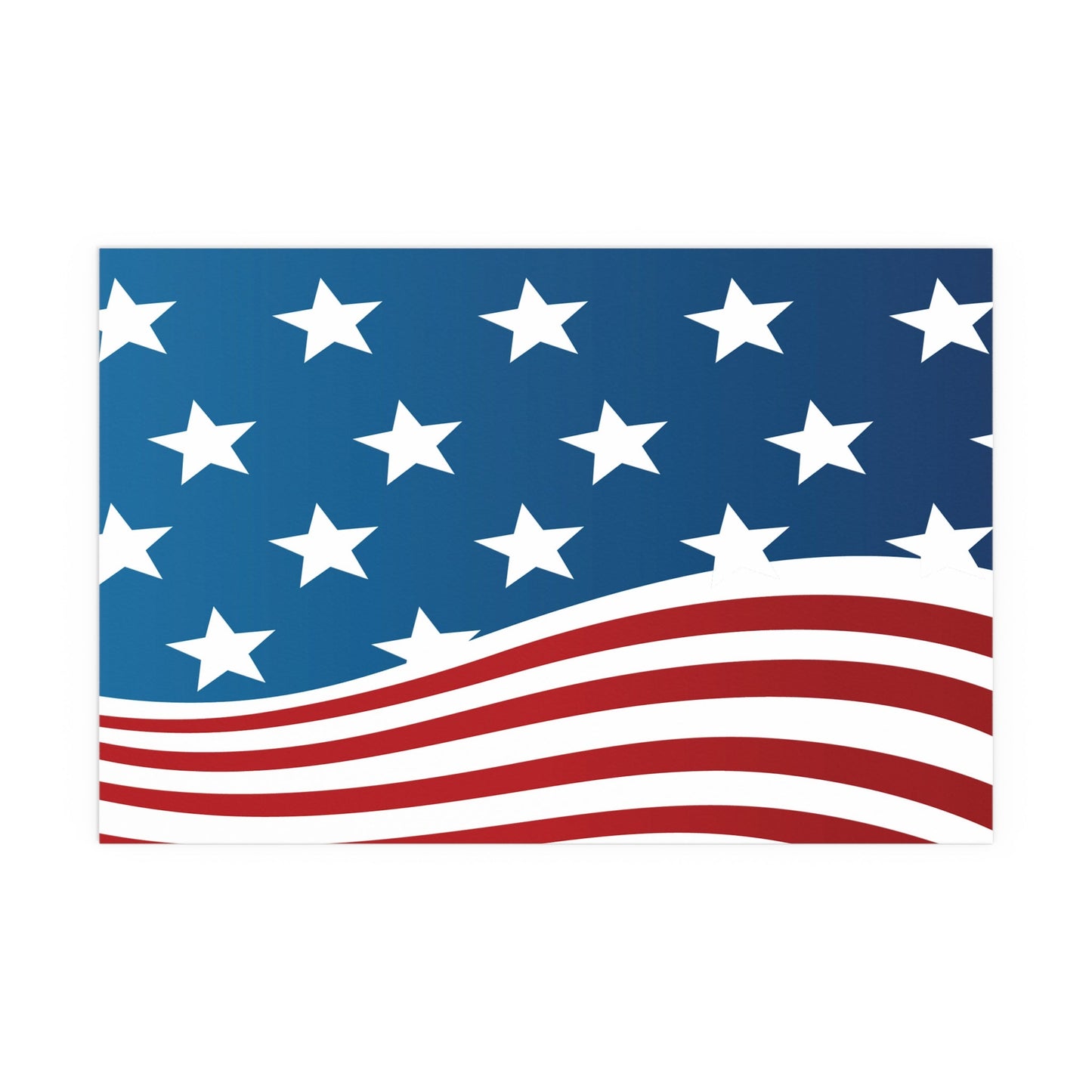 Poster Wave of Stars & Stripes Poster (Water Proof) - Vibrant Styles