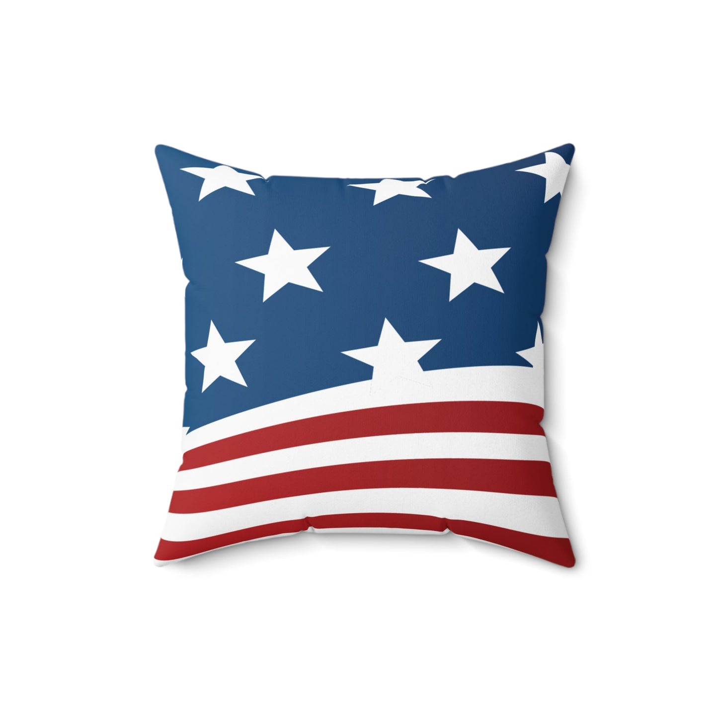 Wave of Stars & Stripes Square Pillow - Vibrant Styles
