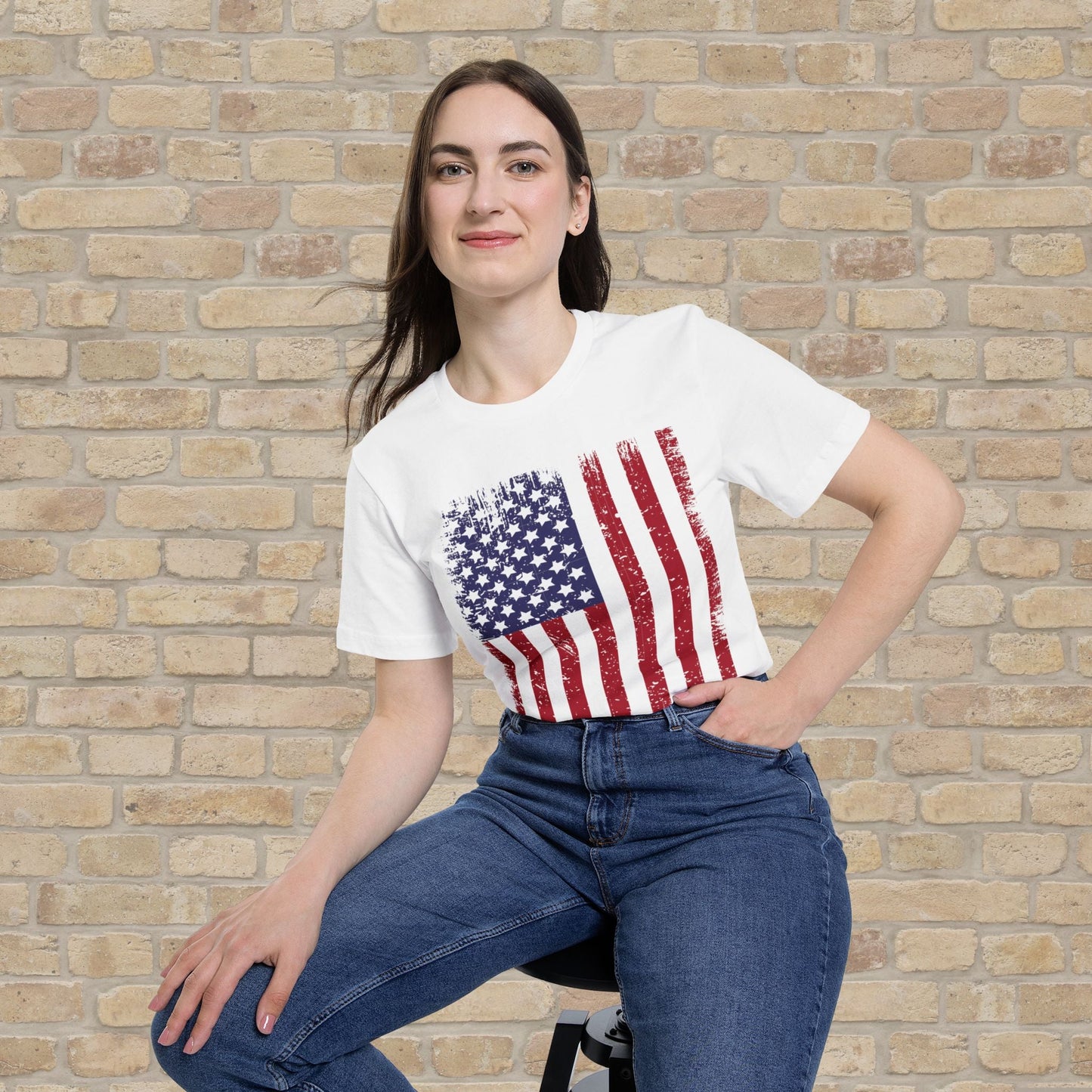 Graphic Only T-Shirt Worn But Standing For Freedom Tee - Vibrant Styles
