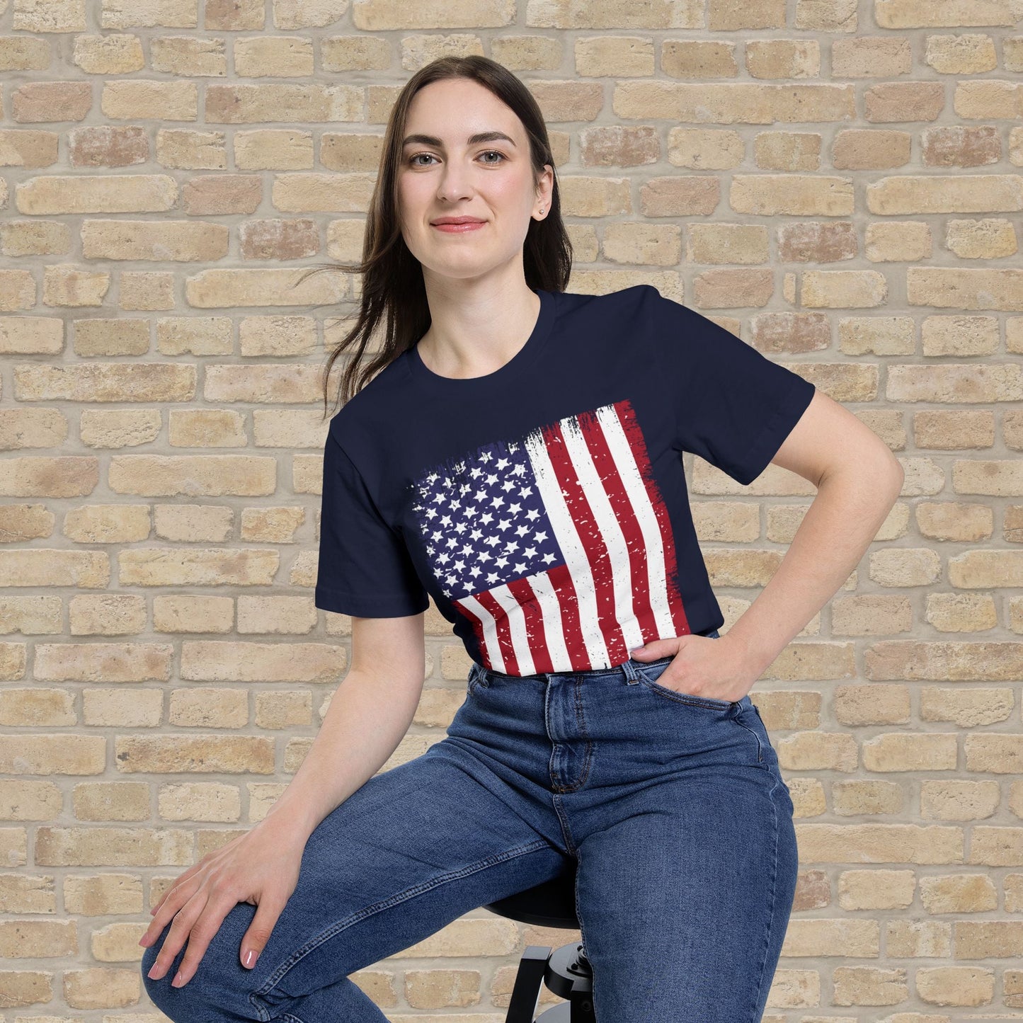 Graphic Only T-Shirt Worn But Standing For Freedom Tee - Vibrant Styles