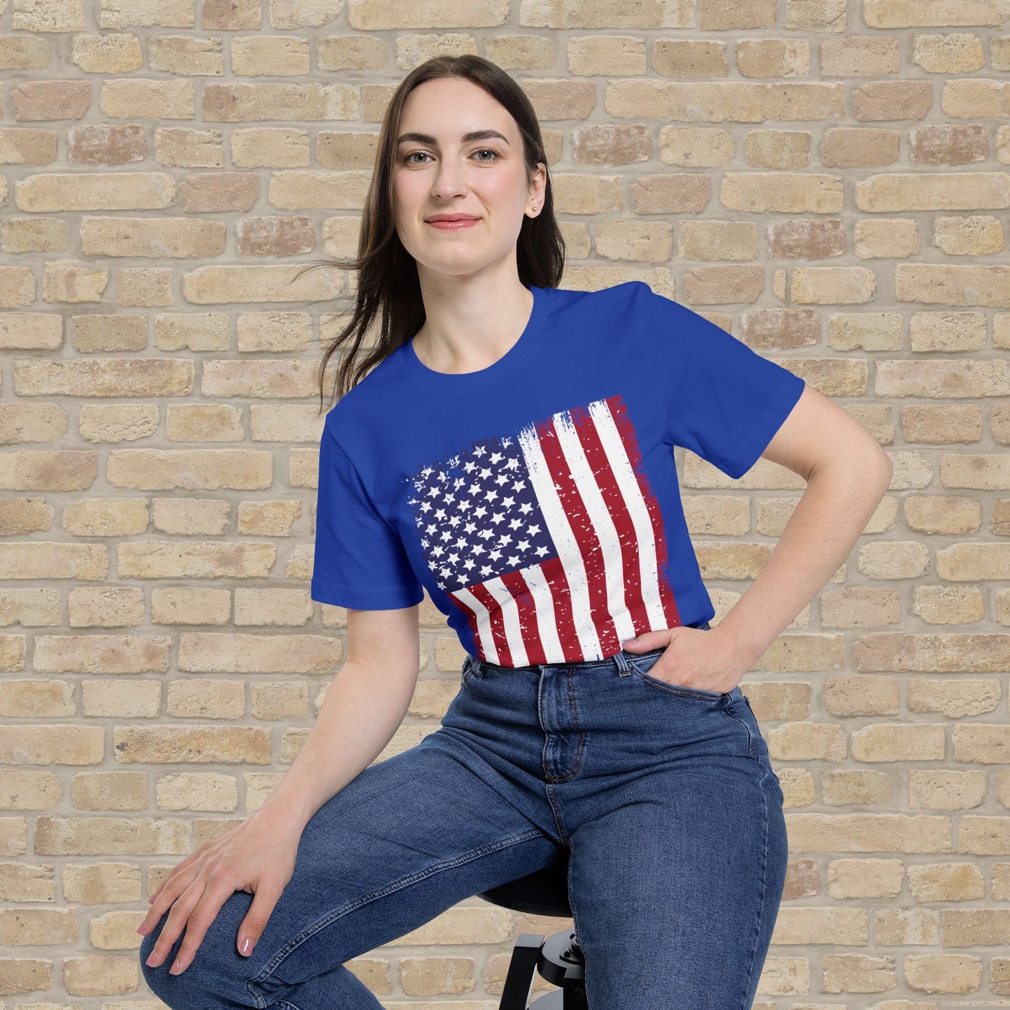 Graphic Only T-Shirt Worn But Standing For Freedom Tee - Vibrant Styles