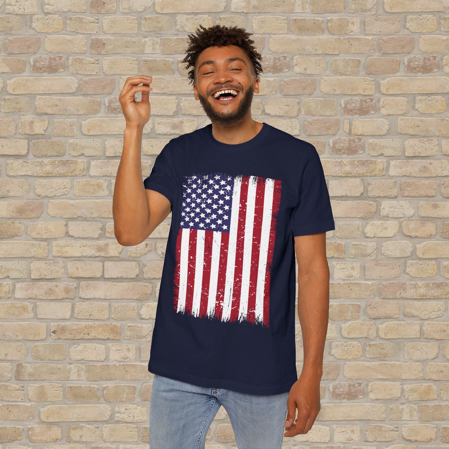 Graphic Only T-Shirt Worn But Standing For Freedom Tee - Vibrant Styles