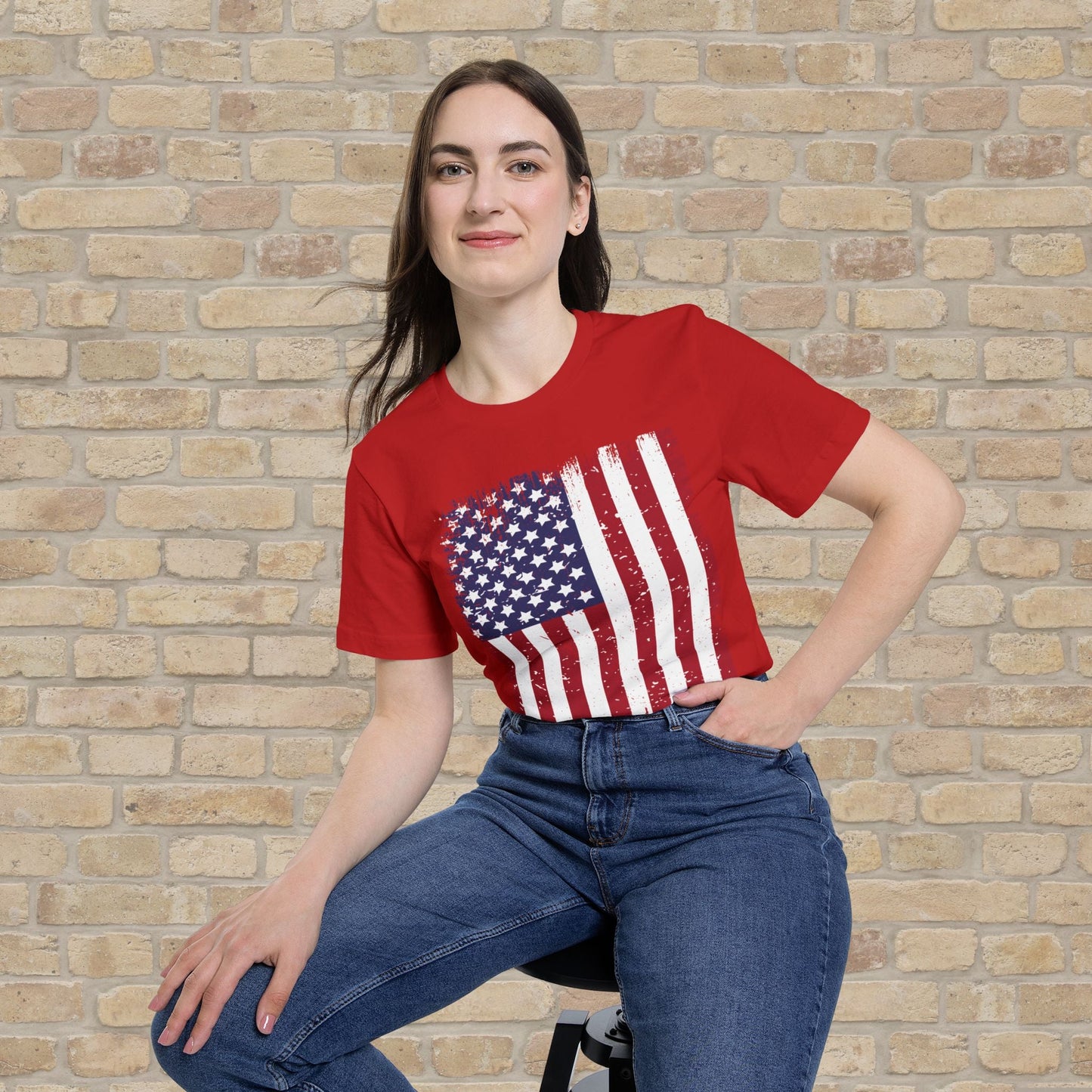 Graphic Only T-Shirt Worn But Standing For Freedom Tee - Vibrant Styles