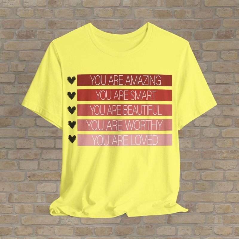 Graphic & Text T-Shirts Worthy Reminders Tee - Vibrant Styles