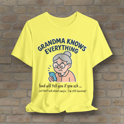 Don't Ask Grandama About Emojis Tee