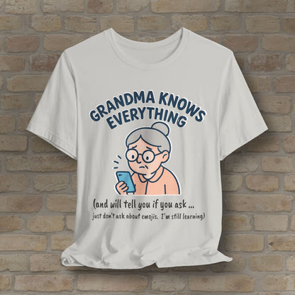 Don't Ask Grandama About Emojis Tee