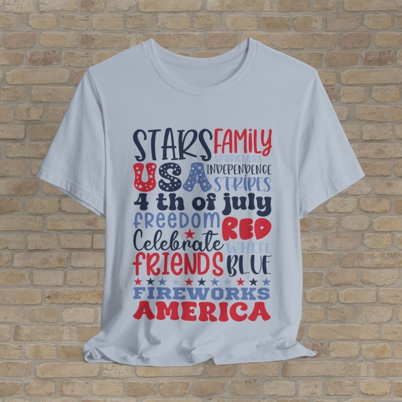 Text Only T-Shirts 4th of July Vibes Tee - Vibrant Styles