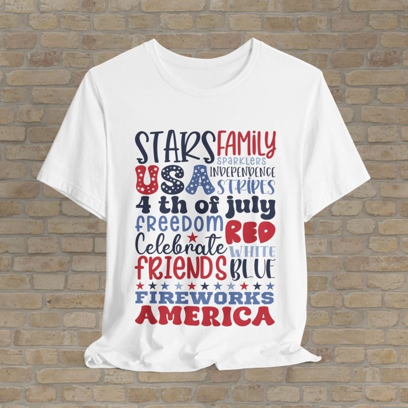Text Only T-Shirts 4th of July Vibes Tee - Vibrant Styles