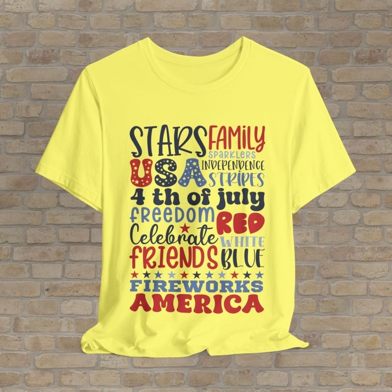 Text Only T-Shirts 4th of July Vibes Tee - Vibrant Styles