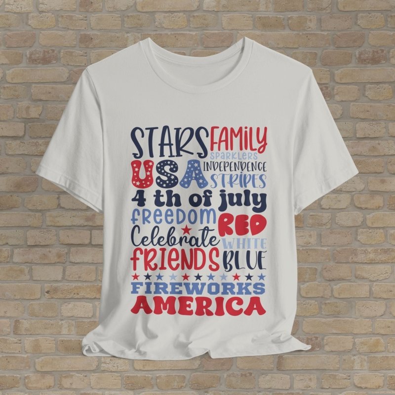 Text Only T-Shirts 4th of July Vibes Tee - Vibrant Styles