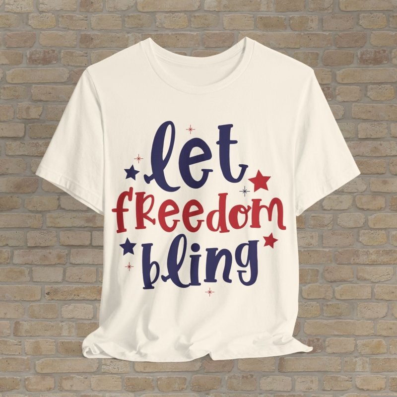 Mostly Text T-Shirts All - American Bling Tee - Vibrant Styles