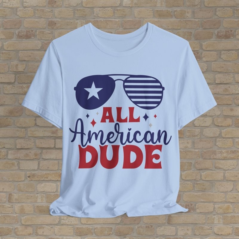 Graphic & Text T-Shirts All - American Dude Tee - Vibrant Styles