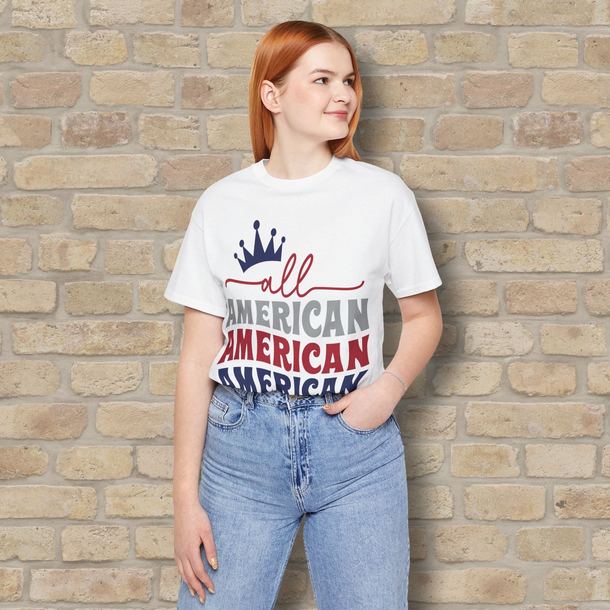 Mostly Text T-Shirts All American Mama Tee - Vibrant Styles