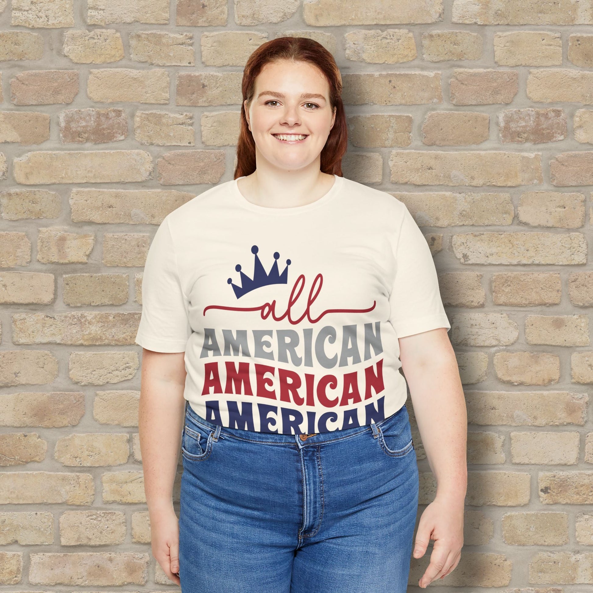 Mostly Text T-Shirts All American Mama Tee - Vibrant Styles