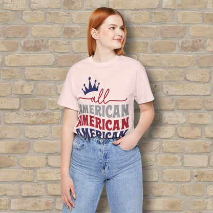 Mostly Text T-Shirts All American Mama Tee - Vibrant Styles