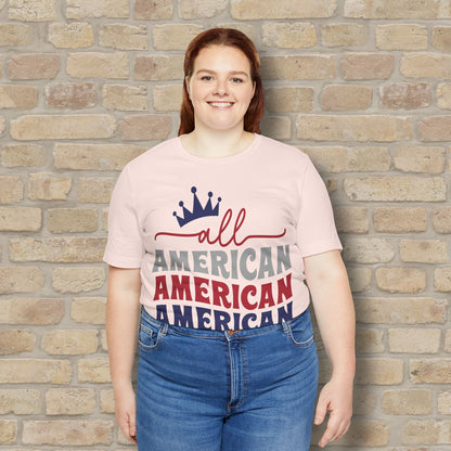 Mostly Text T-Shirts All American Mama Tee - Vibrant Styles
