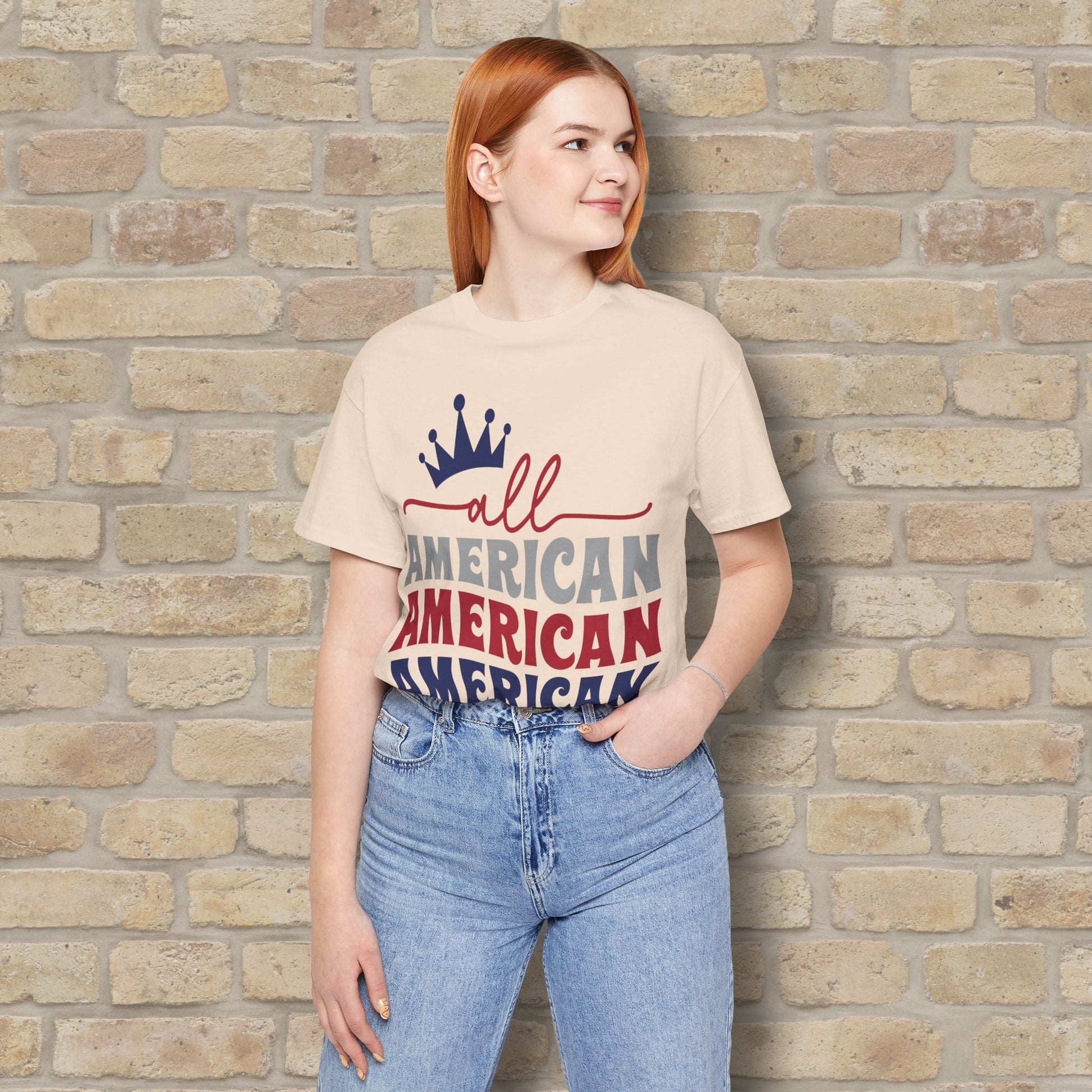 Mostly Text T-Shirts All American Mama Tee - Vibrant Styles